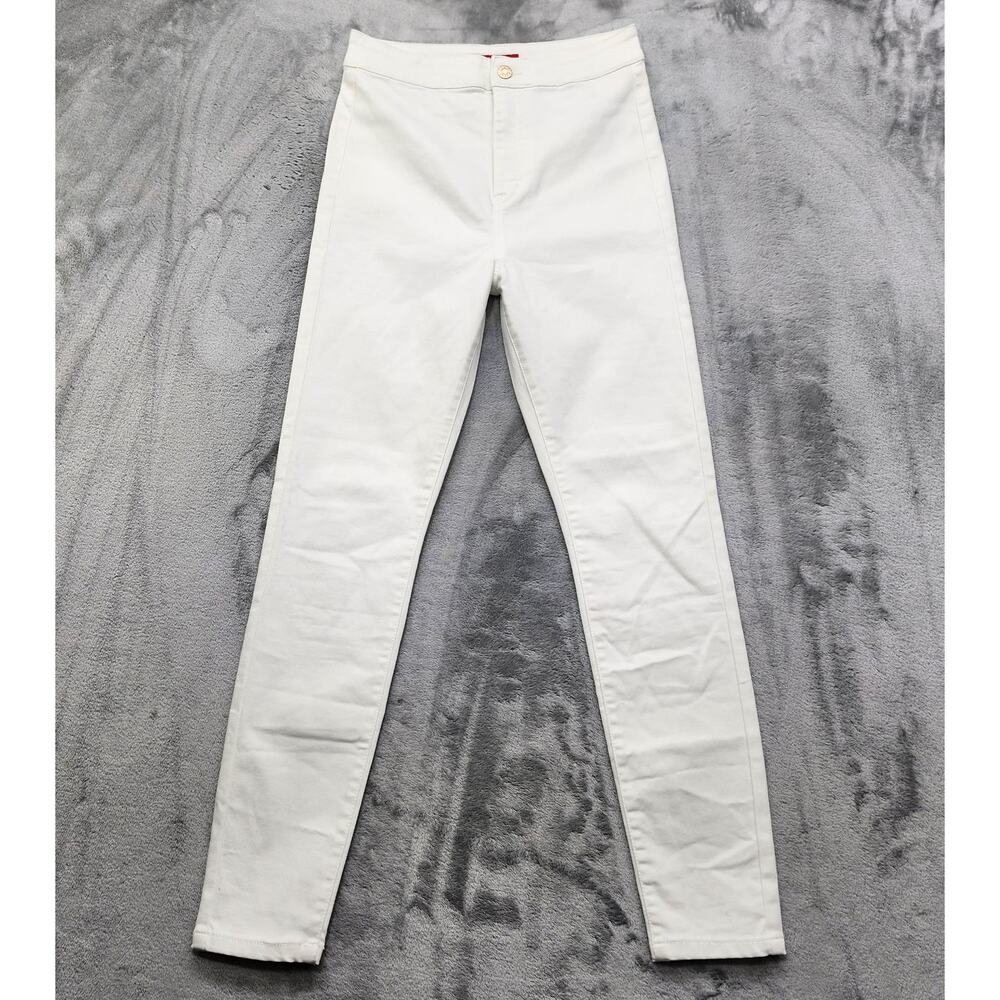 Guess Jeans Womens 28 White Nova Curvy‎ Ultra High Waist Skinny Stretch Denim